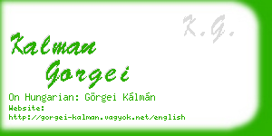 kalman gorgei business card